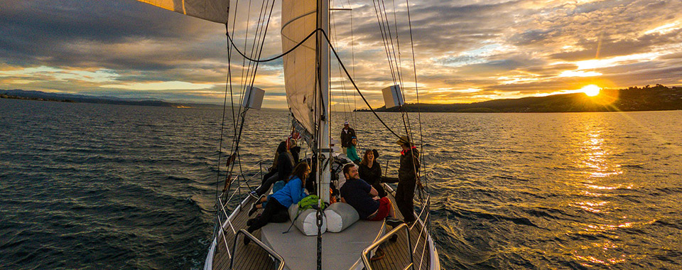 lake Taupo Cruise to Maori Rock Carvings Sailing tours aboard the Barbary