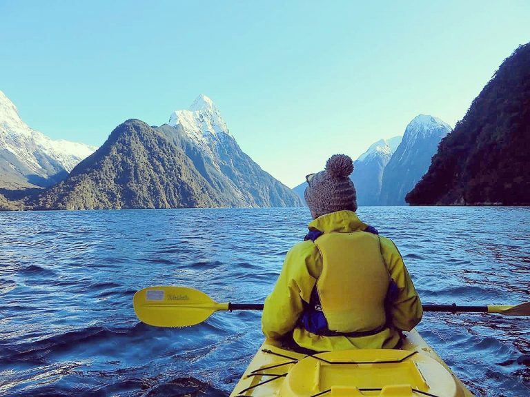 kayaking on milford sound