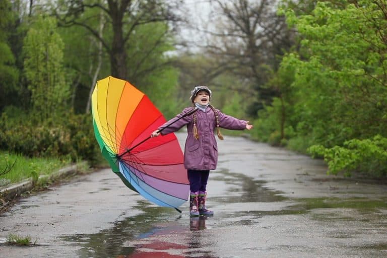 Rainy day umbrella girl-16 | Must Do New Zealand